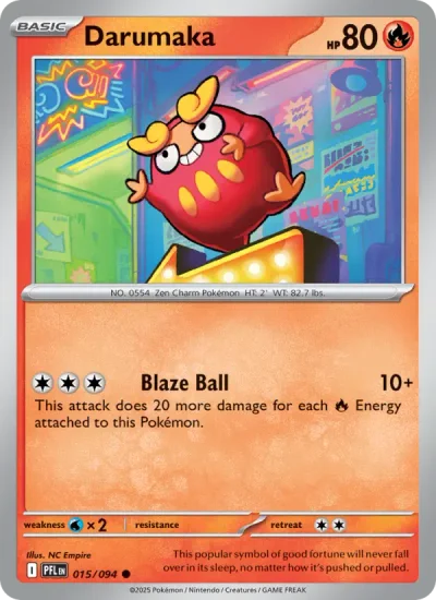 Darumaka 015 Phantasmal Flames Pokemon Card