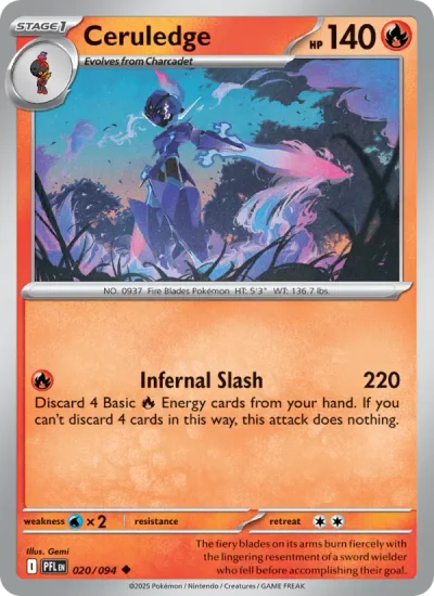Ceruledge 020 Phantasmal Flames Pokemon Card