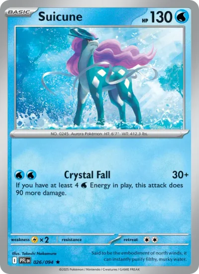 Suicune 026 Phantasmal Flames Pokemon Card