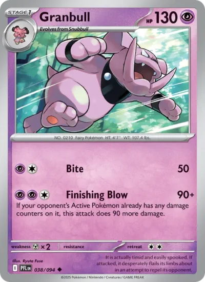 Granbull 038 Phantasmal Flames Pokemon Card