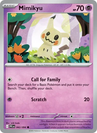 Mimikyu 042 Phantasmal Flames Pokemon Card