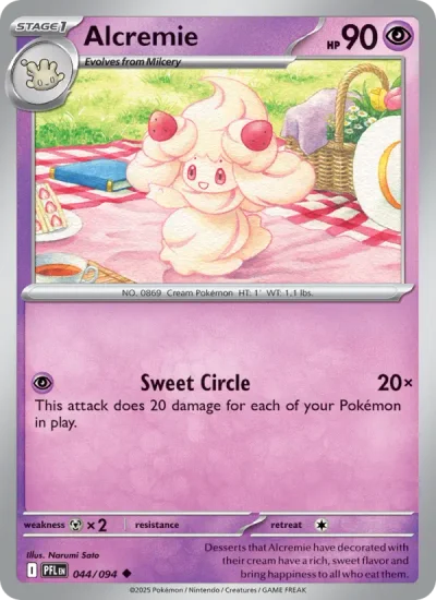 Alcremie 044 Phantasmal Flames Pokemon Card