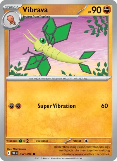 Vibrava 052 Phantasmal Flames Pokemon Card