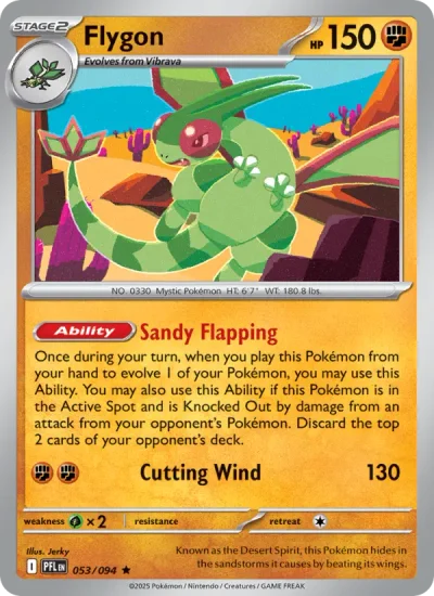 Flygon 053 Phantasmal Flames Pokemon Card