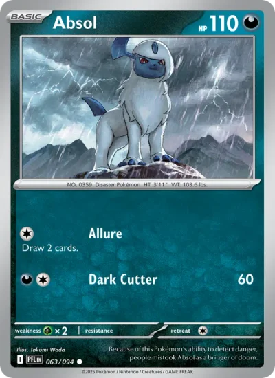 Absol 063 Phantasmal Flames Pokemon Card