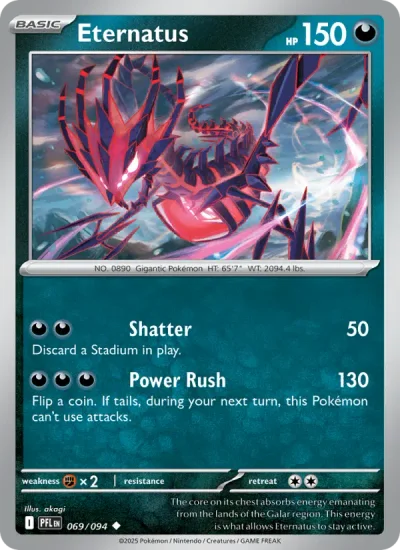 Eternatus 069 Phantasmal Flames Pokemon Card