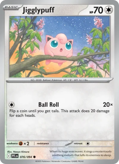 Jigglypuff 076 Phantasmal Flames Pokemon Card