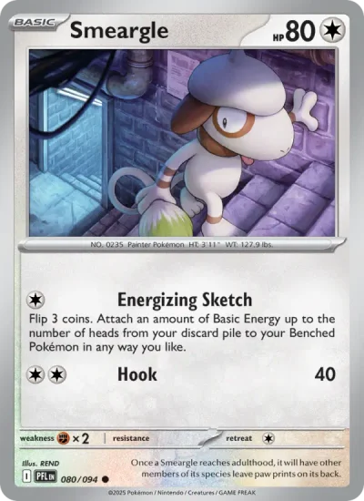 Smeargle 080 Phantasmal Flames Pokemon Card