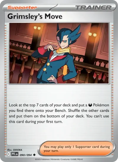 Grimsley's Move 090 Phantasmal Flames Pokemon Card