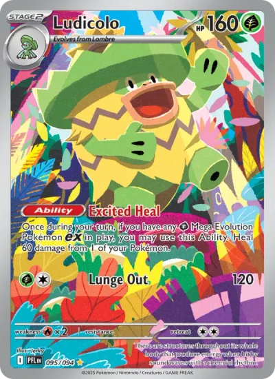 Ludicolo 095 Phantasmal Flames Pokemon Card