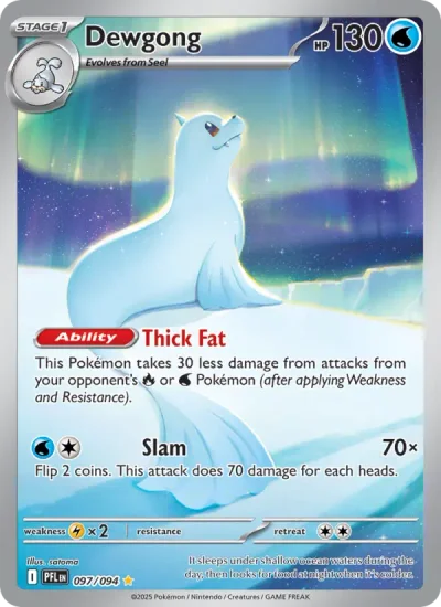 Dewgong 097 Phantasmal Flames Pokemon Card