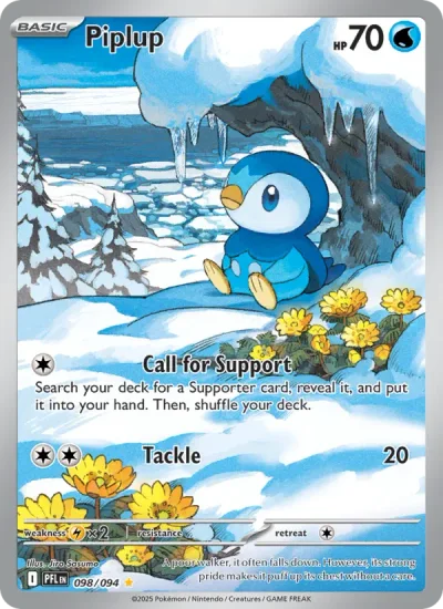 Piplup 098 Phantasmal Flames Pokemon Card
