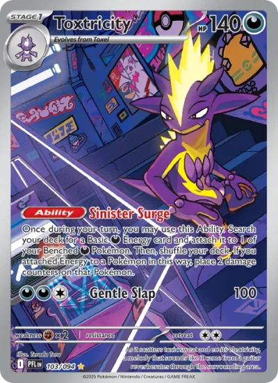 Toxtricity 103 Phantasmal Flames Pokemon Card