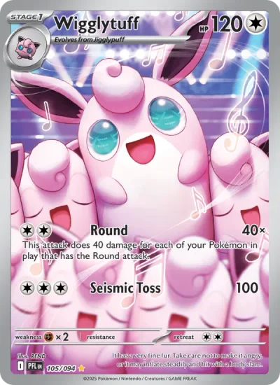 Wigglytuff 105 Phantasmal Flames Pokemon Card