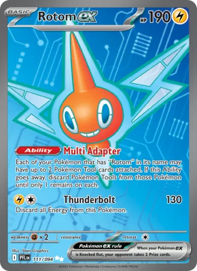 Rotom ex 111 Phantasmal Flames Pokemon Card