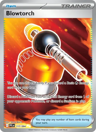 Blowtorch 117 Phantasmal Flames Pokemon Card