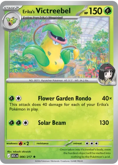 Erika's Victreebel 006 Ascended Heroes Pokemon Card