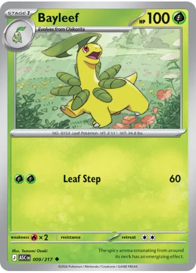 Bayleef 009 Ascended Heroes Pokemon Card