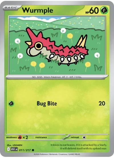 Wurmple 011 Ascended Heroes Pokemon Card