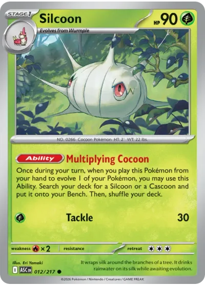 Silcoon 012 Ascended Heroes Pokemon Card