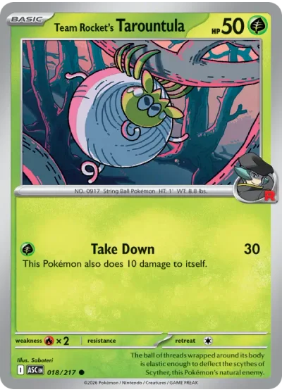 Team Rocket's Tarountula 018 Ascended Heroes Pokemon Card