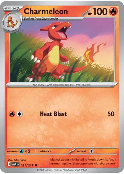 Charmeleon 021 Ascended Heroes Pokemon Card