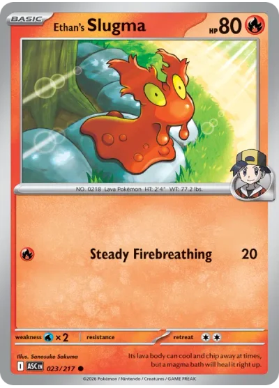 Ethan's Slugma 023 Ascended Heroes Pokemon Card