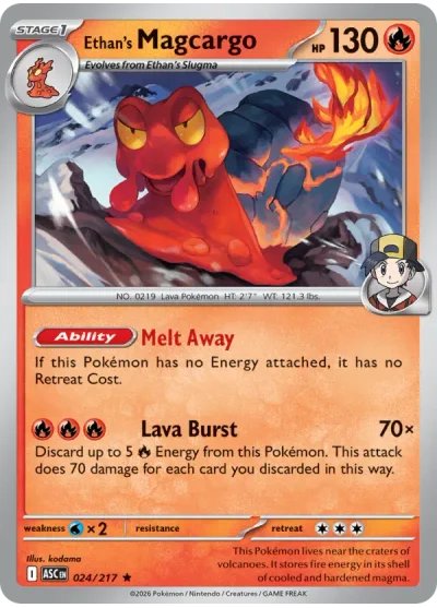 Ethan's Magcargo 024 Ascended Heroes Pokemon Card