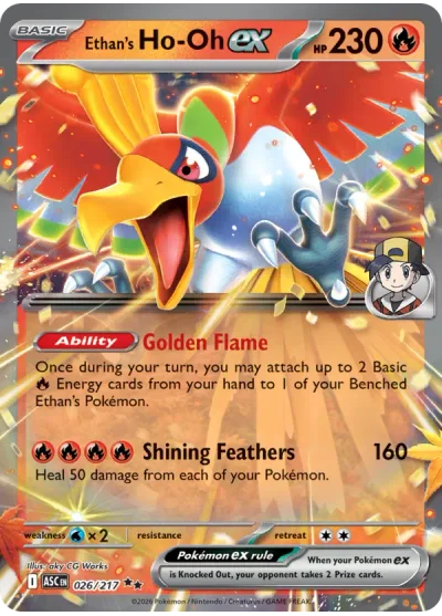 Ethan's Ho-Oh ex 026 Ascended Heroes Pokemon Card