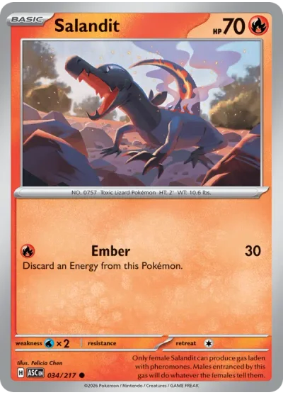 Salandit 034 Ascended Heroes Pokemon Card