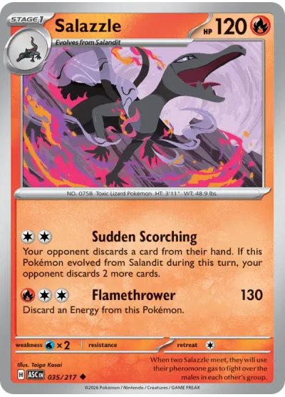 Salazzle 035 Ascended Heroes Pokemon Card