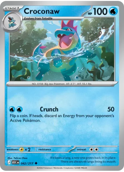 Croconaw 042 Ascended Heroes Pokemon Card