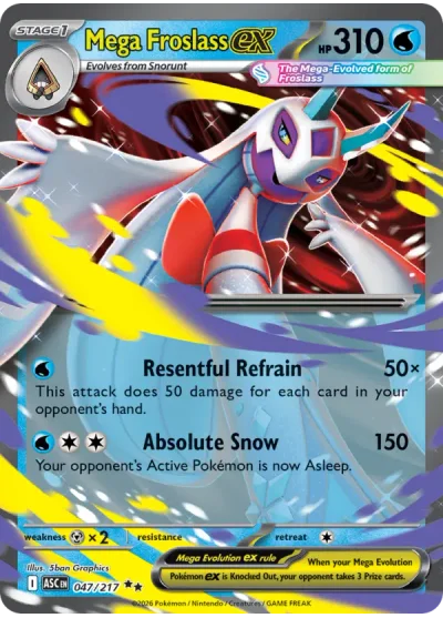 Mega Froslass ex 047 Ascended Heroes Pokemon Card