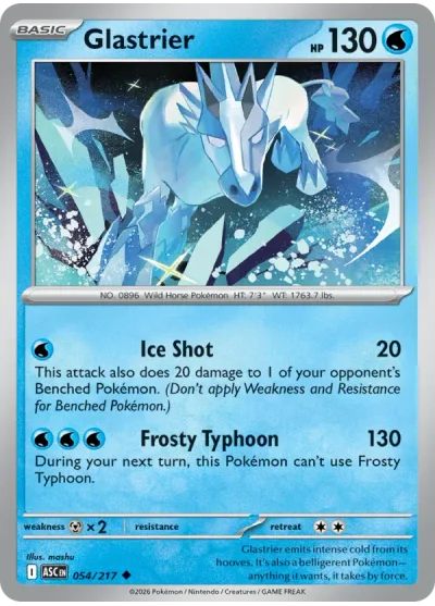 Glastrier 054 Ascended Heroes Pokemon Card