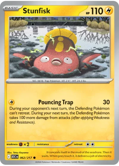 Stunfisk 062 Ascended Heroes Pokemon Card