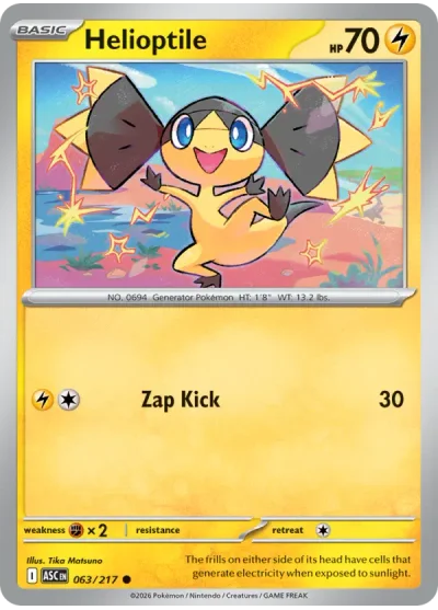 Helioptile 063 Ascended Heroes Pokemon Card