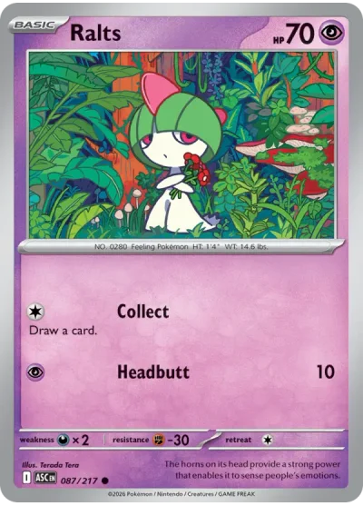 Ralts 087 Ascended Heroes Pokemon Card