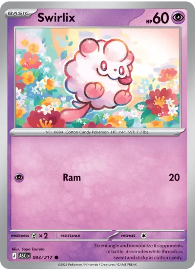 Swirlix 093 Ascended Heroes Pokemon Card