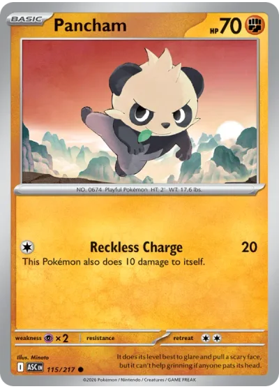 Pancham 115 Ascended Heroes Pokemon Card