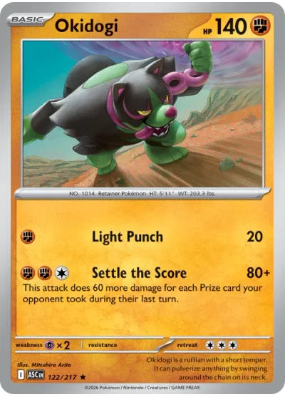 Okidogi 122 Ascended Heroes Pokemon Card