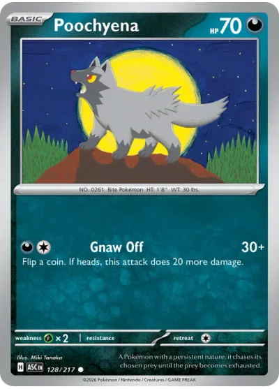 Poochyena 128 Ascended Heroes Pokemon Card