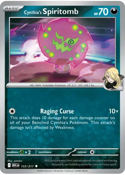 Cynthia's Spiritomb 133 Ascended Heroes Pokemon Card