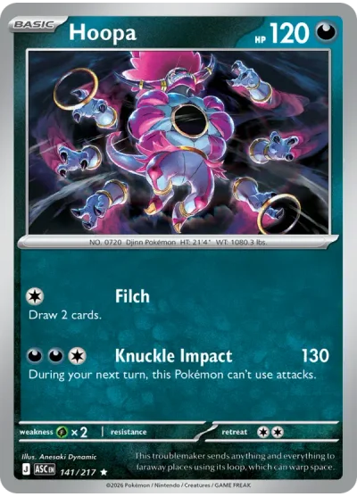 Hoopa 141 Ascended Heroes Pokemon Card