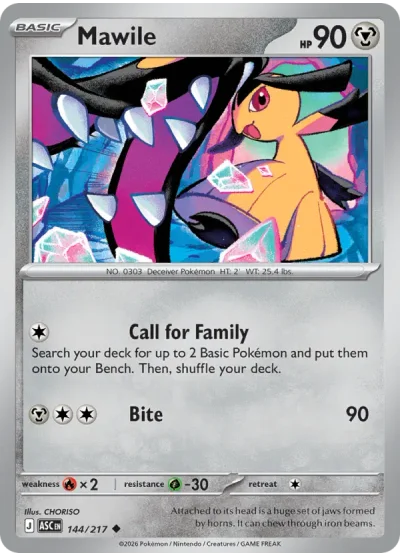 Mawile 144 Ascended Heroes Pokemon Card