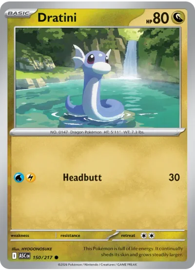 Dratini 150 Ascended Heroes Pokemon Card