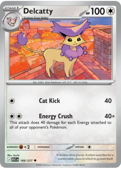 Delcatty 166 Ascended Heroes Pokemon Card