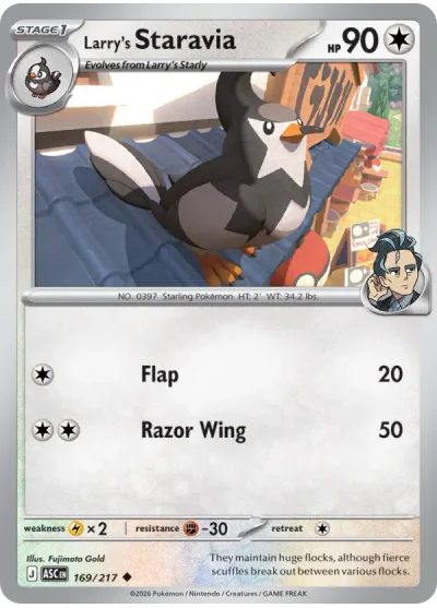 Larry's Staravia 169 Ascended Heroes Pokemon Card