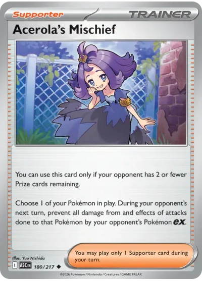 Acerola's Mischief 180 Ascended Heroes Pokemon Card