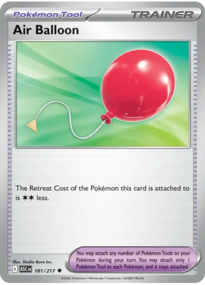 Air Balloon 181 Ascended Heroes Pokemon Card