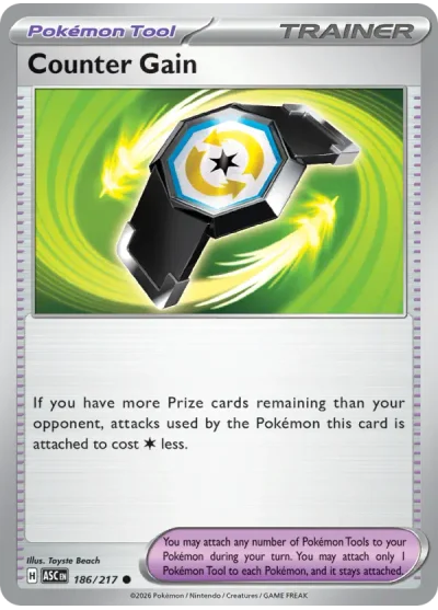 Counter Gain 186 Ascended Heroes Pokemon Card